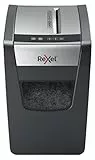 Rexel Momentum X312-SL Slimline 2104574 - Destructora de papel de corte en confeti, destruye 12 hojas simultáneamente, papelera 23 l, negro