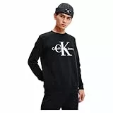 Calvin Klein Sudadera Hombre Core Monologo sin Capucha, Negro (CK Black), M