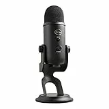 Logitech for Creators Blue Yeti Micrófono USB para Grabación, Streaming, Gaming, Podcasting en PC y Mac, Micro de Condensador para Ordenador, Soporte Ajustable, Plug&Play - Negro