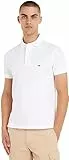 Tommy Hilfiger Polo de Manga Corta para Hombre 1985 Slim Fit, Blanco (White), M
