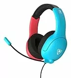 Turtle Beach Airlite Fit Auriculares con Cable para Juegos en Blanco y Negro con Licencia Oficial para Todos los Nintendo Switch: micrófono abatible y silenciable, Orejeras de Comodidad Superior