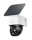 eufy Security SoloCam S340 3K Camara vigilancia WiFi Exterior Solar, Camara vigilancia WiFi Exterior, vigilancia de 360°, Wi-Fi 2,4 GHz, sin cuotas mensuales, Compatible con HomeBase 3