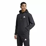 adidas Hombre Essentials Fleece Hoodie, Black / White, S