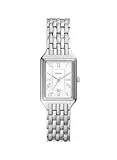 Fossil Reloj Raquel para mujer, movimiento de cuarzo de tres agujas con correa de acero inoxidable, Tono plata y blanco, 23 mm