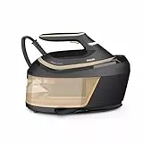 Philips PerfectCare Serie 6000 Centro de planchado a vapor - 2400 W, salida de vapor 600 g, presión 8 bares, tecnología OptimalTEMP, depósito de agua de 1,8 litros, negro (PSG6064/80)