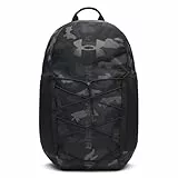 Under Armour Unisex Hustle Sport 6. 0 Backpack, Mochila de gimnasio repelente al agua para deportes y atletismo, Mochila deportiva con fondo revestido duraderoBlack/Black/Metallic Black,OSFM