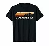 Columbia, OH Vintage Evergreen Atardecer ochenta Retro Camiseta
