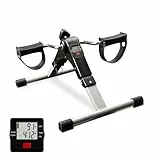 Pedaleador, Bicicleta Estática Plegable, Mini Elíptica Eléctrica, Ejercitador de Pedales, Entrenador Elíptico para Mayores y Adultos con Pantalla, Resistencia Ajustable. Ejercicio en Casa, Oficina