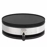 H.Koenig Crepera eléctrica KREP56, Crepera 2 en 1, Planchas reversibles, Crepe Party, Crepes y Mini crepes, Termostato regulable 230°, Planchas antiadherentes 33 cm y 10cm, 1500W