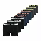 Head Boxer, Negro/Azul/Gris, XL (Pack de 9) para Hombre