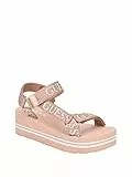 GUESS Avin, Sandalias con cuña Mujer, Oro Rosa, 39 EU
