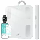 Báscula Inteligente de Baño con 8 Electrodos, Báscula de Precisión Bioimpedancia, Básculas Digitales Baño, 18 Mediciones Esenciales, para Andriod y iOS