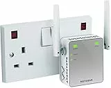 Netgear EX2700-100UKS - Extensor de red WiFi N300 (puerto Ethernet, antenas externas, repetidor WiFi, 1 puerto) plateado [modelo UK]
