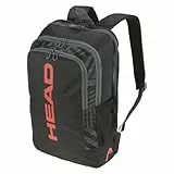 Head Mochila de tenis Base Backpack, negra/naranja, 17L