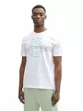 TOM TAILOR Denim 1043491 Camiseta, 10991-Knit White, L Hombres