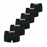 Levi's Trunk Bañador, Black, L (Pack de 6) para Hombre