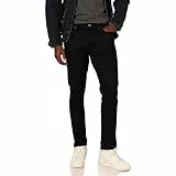 Amazon Essentials Pantalón Vaquero Elástico de Ajuste Ceñido - colores interrumpidos Hombre, Negro, 36W / 32L