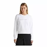 United Colors of Benetton Jersey G/C M/L 3j68d107z Sudadera con Capucha, Color Blanco, XL para Mujer