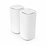 Linksys Velop Pro WiFi 6E Mesh System MX6202-KE Router Cognitive Mesh con Banda de 6 GHz y 5.4 GB/s, Cobertura para Casas de hasta 550 m² y 400 Dispositivos, 2 Unidades