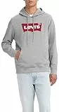 Levi's Standard Graphic Sweatshirt Sudadera con capucha, Logo Two Color Heather Gray, L Hombre