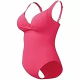 Speedo Traje de baño de una Pieza con Nudo Cruzado para Mujer, Moldeador, Traje de baño para Playa y Vacaciones (Paquete de 1)