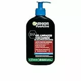 Garnier Skin Active, Pure Active Gel limpiador Anti Puntos Negros con Carbón y Ácido Salicílico purifica intensamente los poros y reduce puntos negros