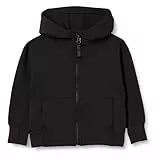 Amazon Essentials Sudadera Deportiva de Corte Holgado con Capucha y Cierre Completo Niño, Negro, 8 años