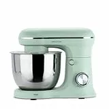 PRIXTON Batidora Amasadora KR250 para Repostería, Potencia 1500W, 10 Velocidades, Bol Acero Inoxidable de 5 litros, 3 accesorios, Tapa Transparente, Color Verde Mint Mate (Reacondicionado)