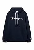 Champion Legacy Man-Big Logo Hoodie Sudadera con Capucha, Azul (Bs501), L para Hombre