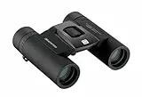 Olympus Prismáticos OM SYSTEM 10x25 WP II Negro, Impermeable, 15 años de garantía, Aumento 10x, corrección dióptrica, prismas BaK-4, Incl. Bolsa y Correa de Transporte