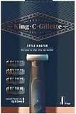King C. Gillette Maquinilla de afeitar eléctrica Style Master, tecnología CenterCut para ofrecer profundidad, hoja afilada para 6 meses, 4 peines reguladores intercambiables, recortadora de barba para