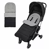 Geoyien saco carro bebe invierno, saco capazo invierno, saco silla paseo, Funda de pies de invierno para niños 80cm, asiento deportivo para cochecitos de bebé (gris)