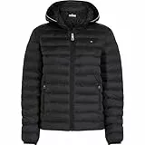 Tommy Hilfiger Cazadora de plumas Mujer Padded Global Stripe Jacket con capucha, Negro (Black), M