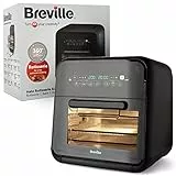 Breville freidora de aire y asador halógeno | Horno freidora de aire extragrande digital | 10 l | Freír, hornear y deshidratar | 2000 W | Eficiente energéticamente | Negro y gris [VDF127X]