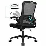 Milacyee Silla Oficina Ergonómica,Silla de Escritorio,Silla de Oficina de Malla con reposabrazos abatibles, con Apoyo Lumbar Regulable y Ruedas silenciosas, ejecutiva,Capacidad 120kg