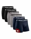 DANISH ENDURANCE Calzoncillos Hombre Boxer Algodon Premium, Pack de 6, MC: 2X Negro, 2X Azul Marino, 2X Gris, L