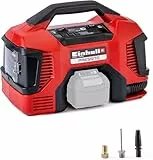Einhell Compresor híbrido Pressito Power X-Change (18 V, con cable de corriente o batería recargable, incluye conjunto de inflado de 3 piezas, sin batería ni cargador)