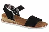 Skechers DESERT KISS ADOBE PRINCESS, Sandalias Mujer, Negro (Black Canvas), 40 EU