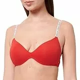 Tommy Hilfiger Mujer Wireless Push Up UW0UW05606, Rojo (Primary Red), L