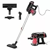 Aigostar Cyclone -Aspiradora con Cable 3 en 1, 600W de Succión Potente, Filtro HEPA Lavable, Contenedor de Polvo 1L Visible, 6m de Cable - Ideal para Suelo, Alfombra, Sofá y Coche