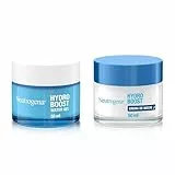 Neutrogena Hydro Boost Rutina de Hidratación Facial con Gel de Agua (50 ml) y Crema de Noche (50 ml), set 2x crema hidratante facial para 24 h de hidratación y regeneración con Ácido Hialurónico