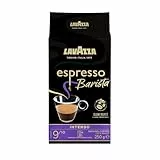 Lavazza, Espresso Barista Intenso, Café Molido Natural Tostado, Ideal para Cafetera Italiana, de Filtro y Francesa, con Notas Aromáticas de Cacao y Madera, Intensidad 9/10, Tueste Medio, 250 g