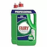 Fairy Professional, Lavavajillas a Mano, Líquido Concentrado, 10 L (2 X 5 L), Original, Disuelve la grasa con facilidad