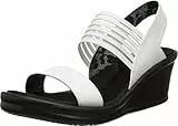 Skechers Rumbler-Sci Fi, Sandalias con Cuña Mujer, White, 38 EU
