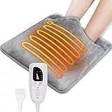 Cuplu Calienta Pies Electrico-Calientapies Electrico-Apagado Automático-Calienta Pies Lavable Calentador de Pies de Calentamiento Rápido,Espalda y Cuerpo Completo para Mujeres Hombres (gris)