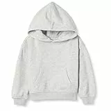 Amazon Essentials Sudadera con Capucha Ancha Unisex Niño, Gris Claro Mezcla, 9 años