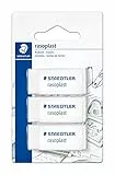 Staedtler Rasoplast 526B3 BK3D. Gomas de borrar blancas 49 x 19 x 13 mm. sin ftalatos ni látex. Blister con 3 gomas
