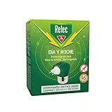 Relec Día y Noche Difusor Electrico y Líquido Antimosquitos, Repelente Antimosquitos 35 ml, Eficaz Contra El Mosquito Tigre, Protección contra Picaduras de Mosquitos en Zonas Templadas