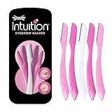 Wilkinson Sword Intuition Perfect Finish - 5 Cuchillas de Afeitar Desechables, Depiladora Facial Mujer para Moldear y Perfilar Cejas, Rasuradora de Vello Facial para Dermaplaning
