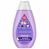 Johnson's Baby Champú Dulces Sueños con esencias relajantes NaturalCalm (500 ml), champú para niños y bebés activos, champú sin sulfatos ni parabenos hipoalergénico